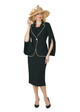 4334-3PC FRENCH CREPE SKIRT SUIT W/BEADED TRIM