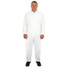 White Disposable Polypropylene Coveralls -Large- 28g 25/case