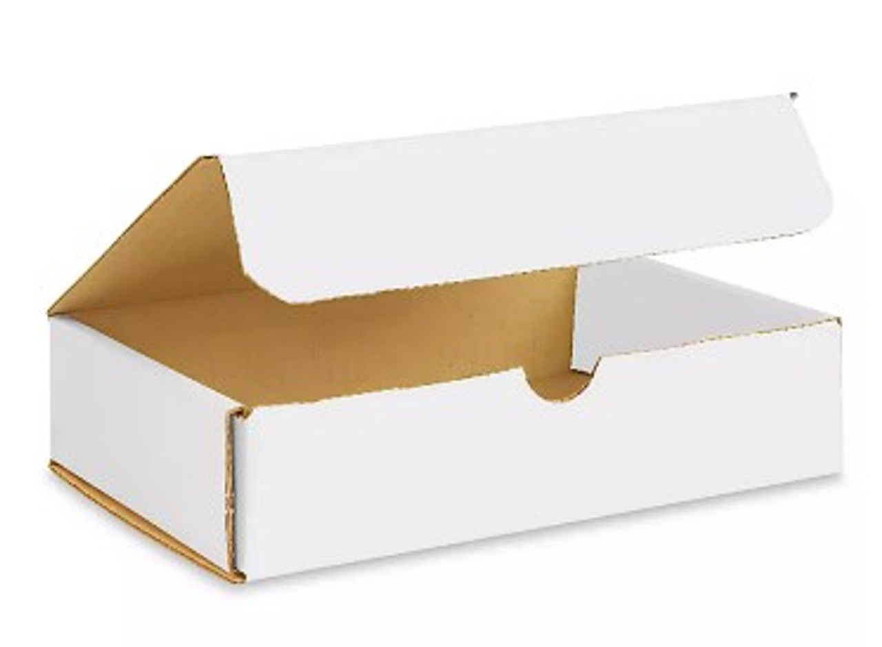 mailer, corrugated mailer, white small business shipping material
