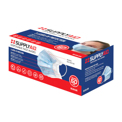 SupplyAid 3-ply Mask, 50/box