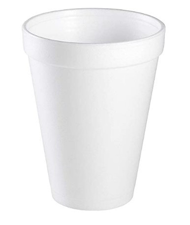 Foam Cup, 12 oz, White, Foam, (1,000/Case) Dart 12J12