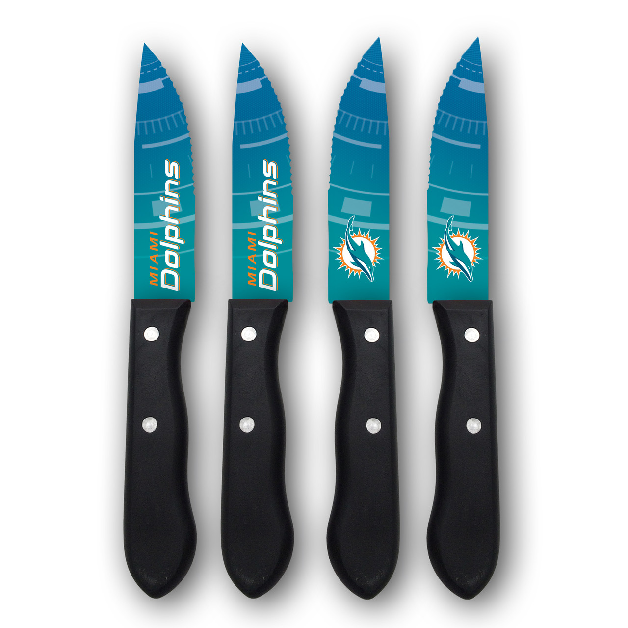 Miami Dolphins Knife Set Steak 4 Pack Sports Fan Shop