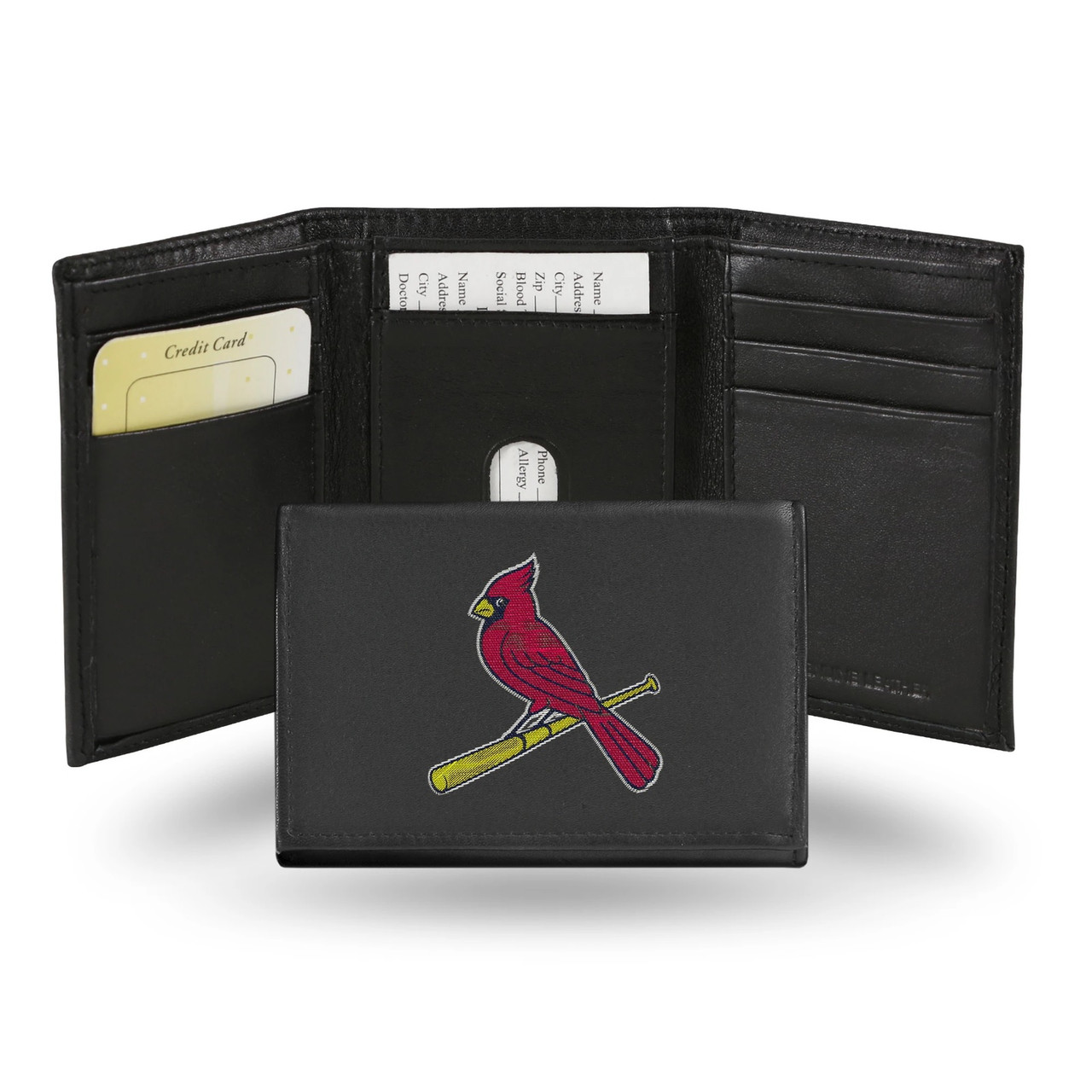 St. Louis Cardinals Wallet Trifold Leather Embroidered - Sports