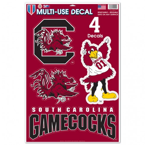 South Carolina Gamecocks Decal 11x17 Multi Use 4 Decals Sports Fan Shop