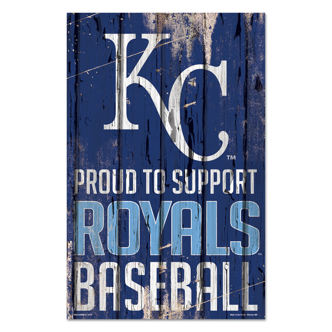 Kansas City Royals Sign 11x17 Wood Slogan Design - Sports Fan Shop