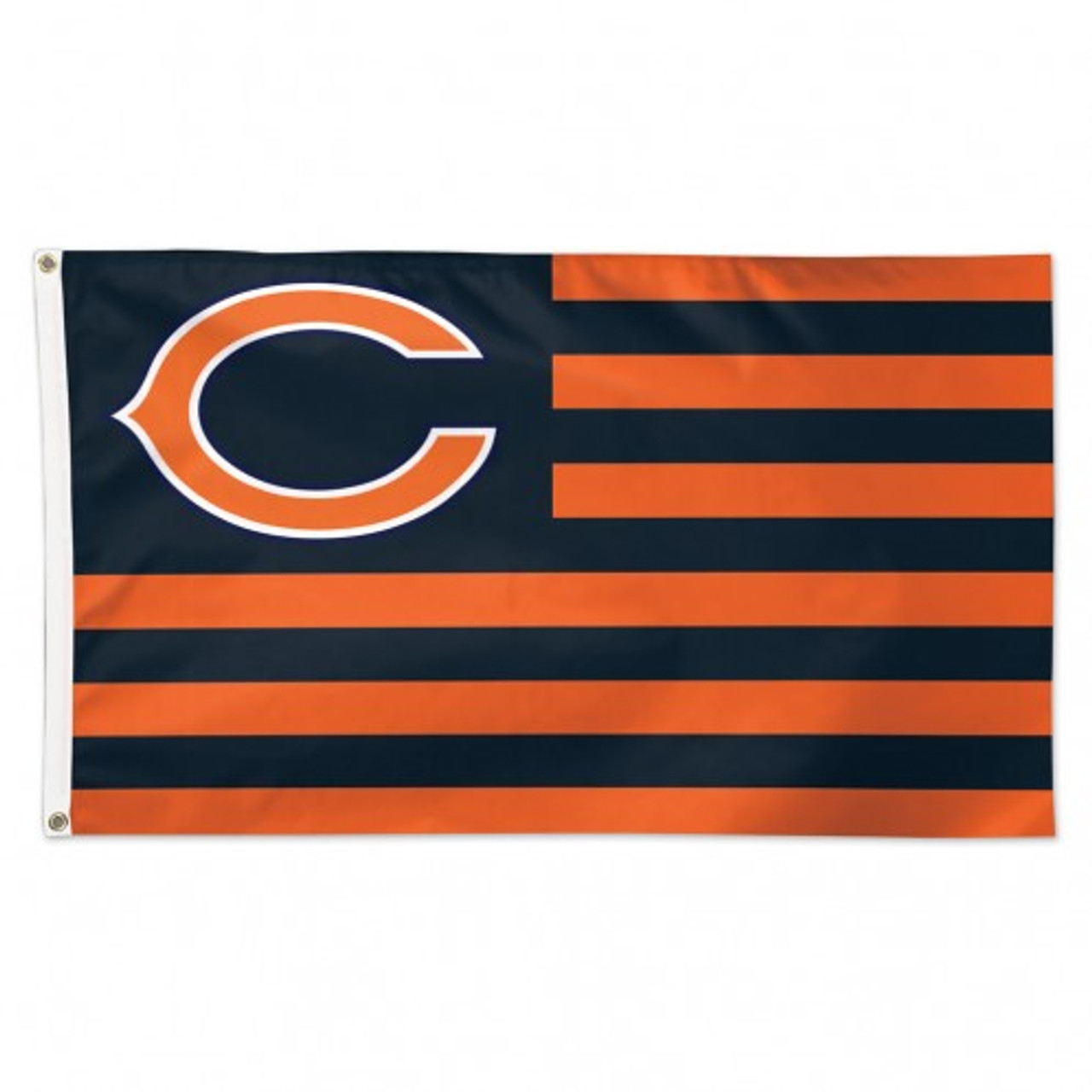 Close-up of Waving Flag with Chicago Bears NFL American Football