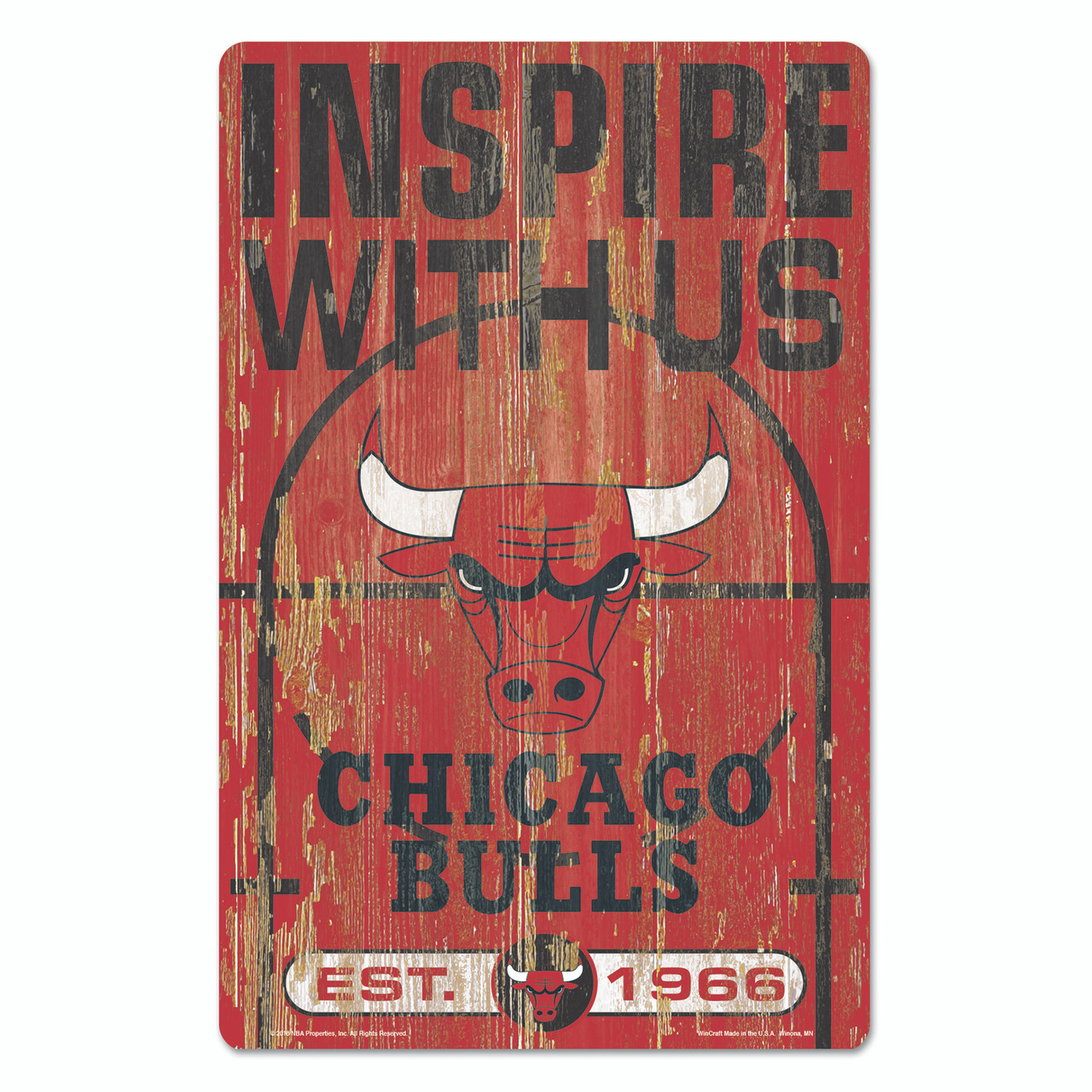 United Center - Chicago Bulls Team Colors Vintage NBA Print