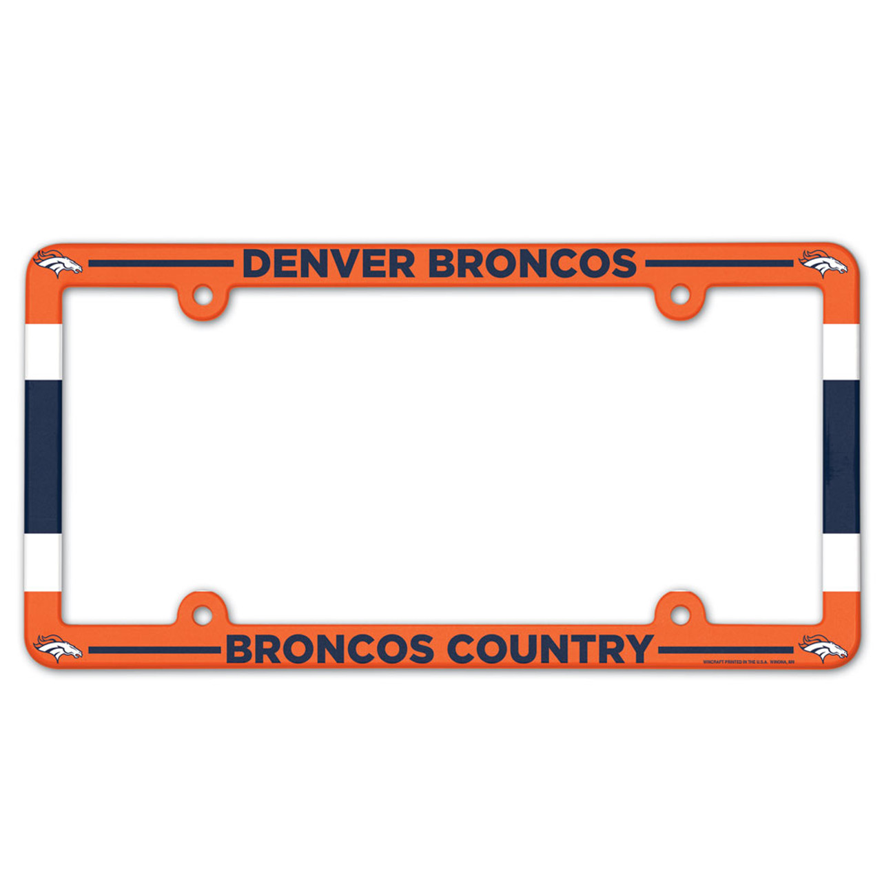 Broncos license deals plate frame