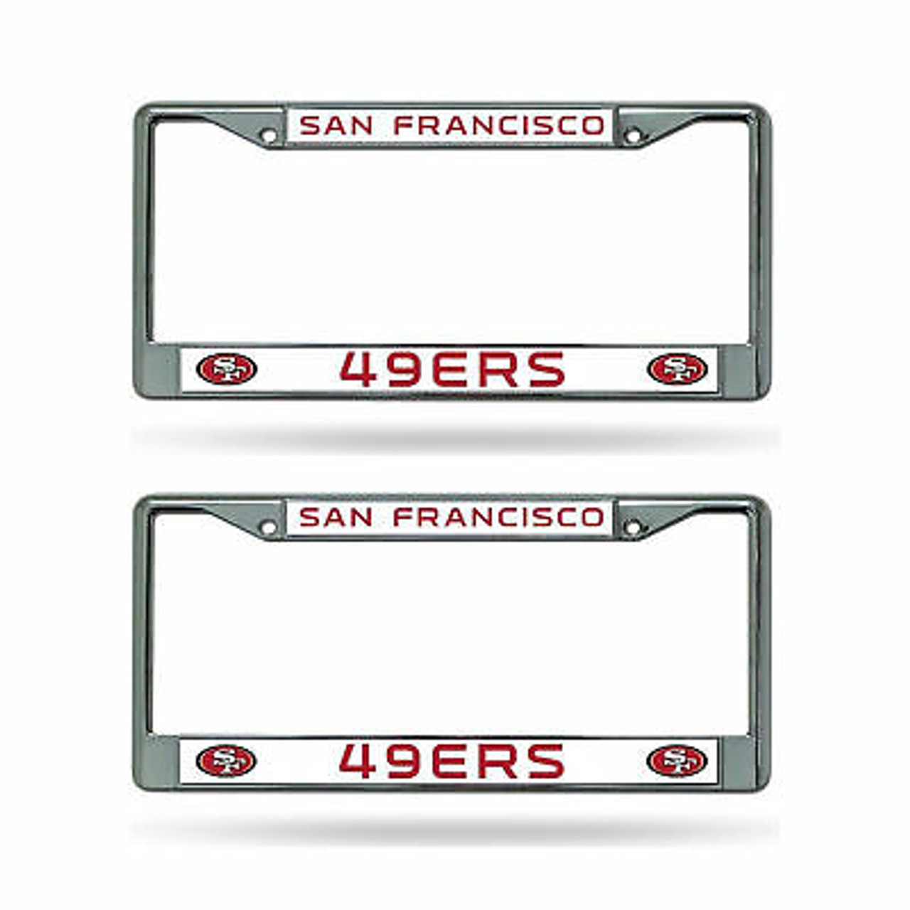 San Francisco 49ers License Plate Frame Chrome