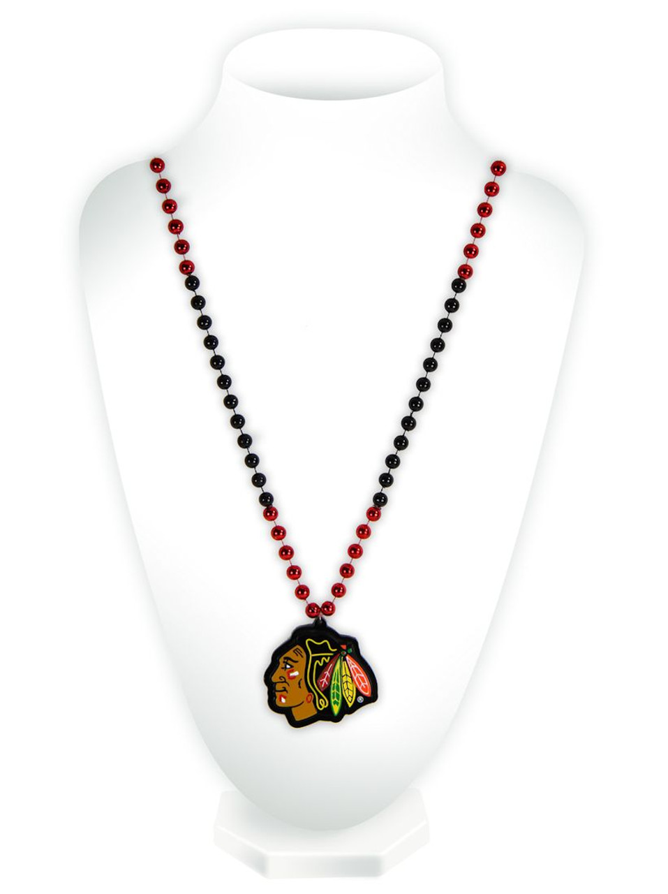 Edmonton Oilers White Beaded Medallion Necklace – ICE District Authentics