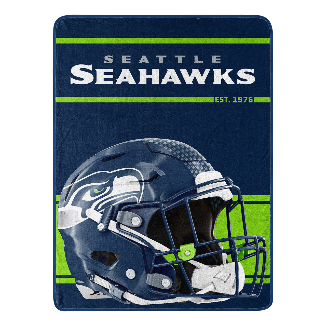 Seattle Seahawks Blanket 46x60 Micro Raschel Run Design Rolled Sports Fan Shop