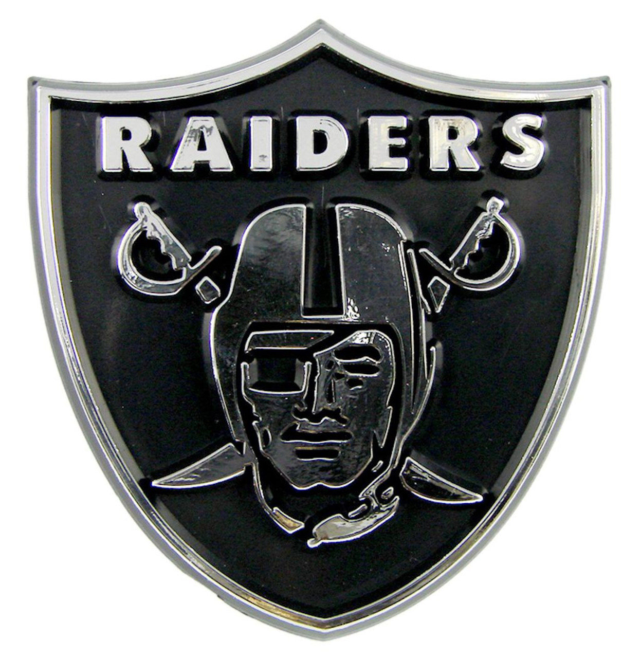 Las Vegas Raiders Auto Emblem - Silver - Sports Fan Shop