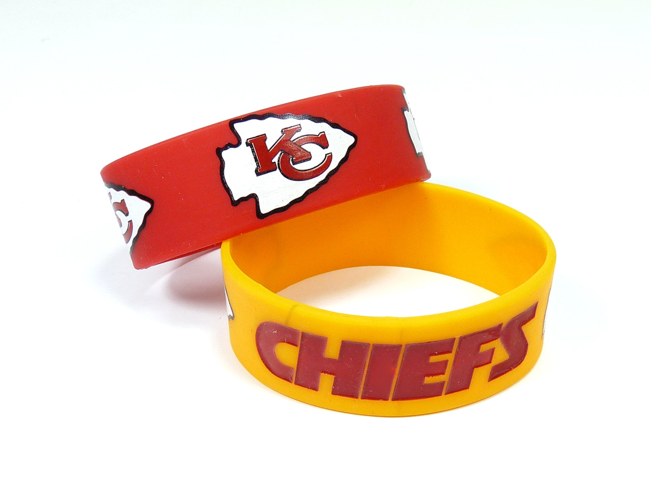 Kansas City Chiefs Bracelets 2 Pack Wide - Sports Fan Shop