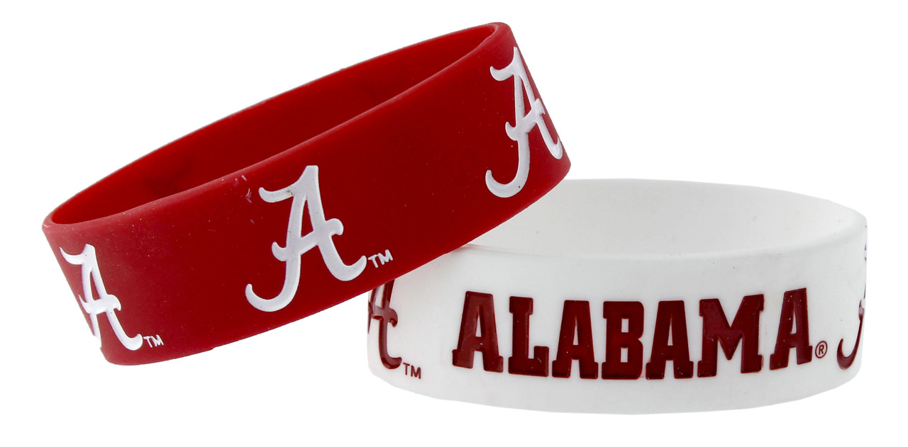 Alabama Crimson Tide Bracelets 2 Pack Wide - Sports Fan Shop