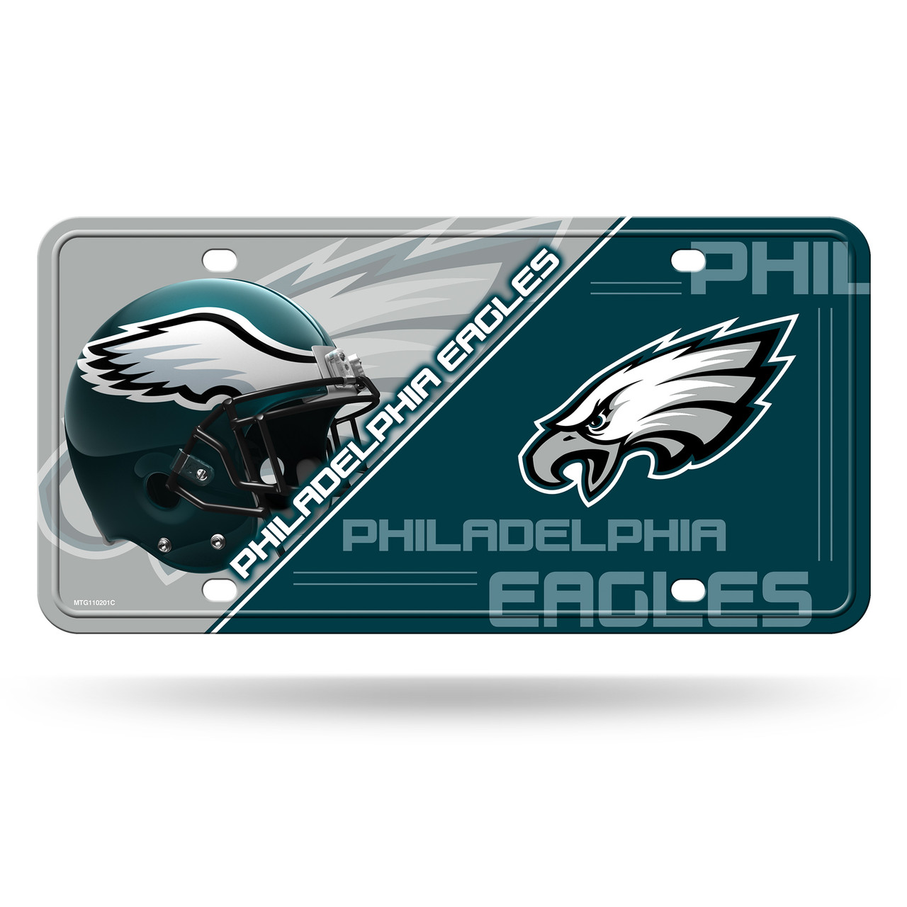 Rico 6734527911 Philadelphia Eagles License Plate Metal