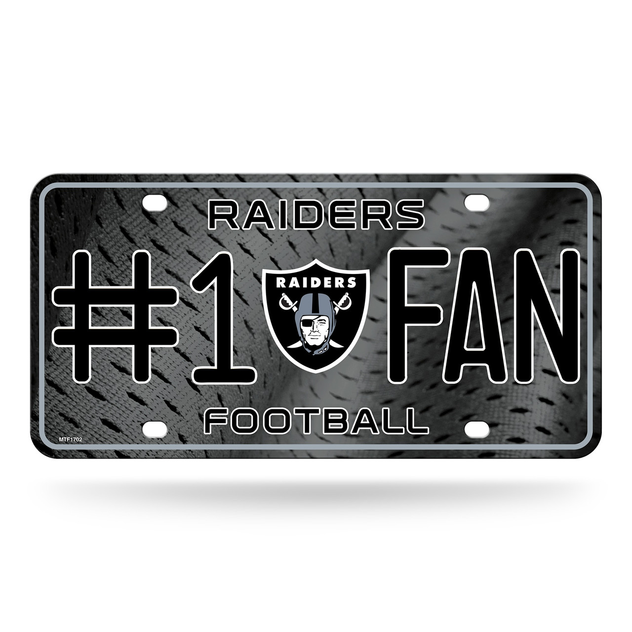 NFL Las Vegas Raiders License Plate #1 Fan, Team Colors, One Size