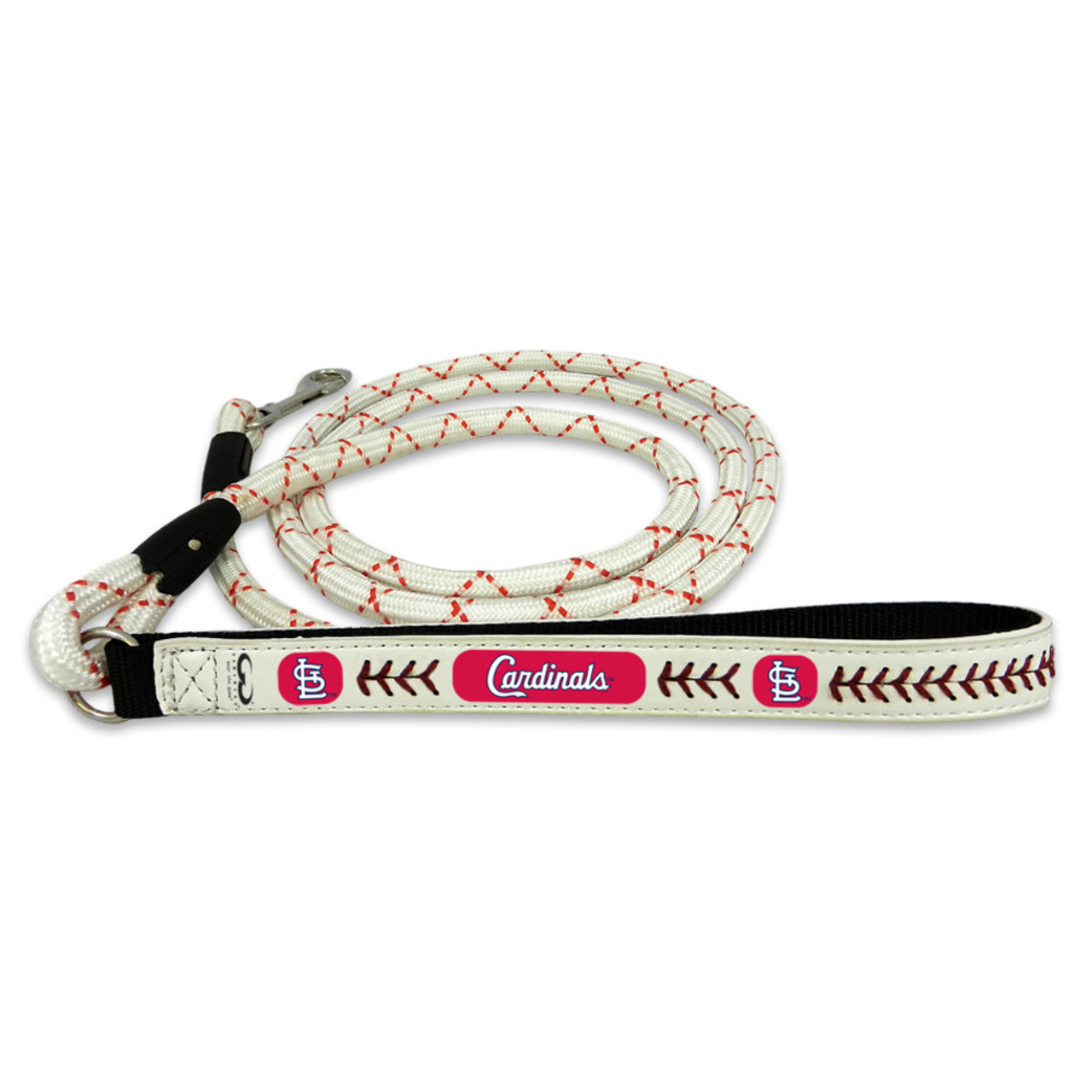 St. Louis Cardinals Pet Leash Leather Frozen Rope Baseball Size Large CO -  Sports Fan Shop