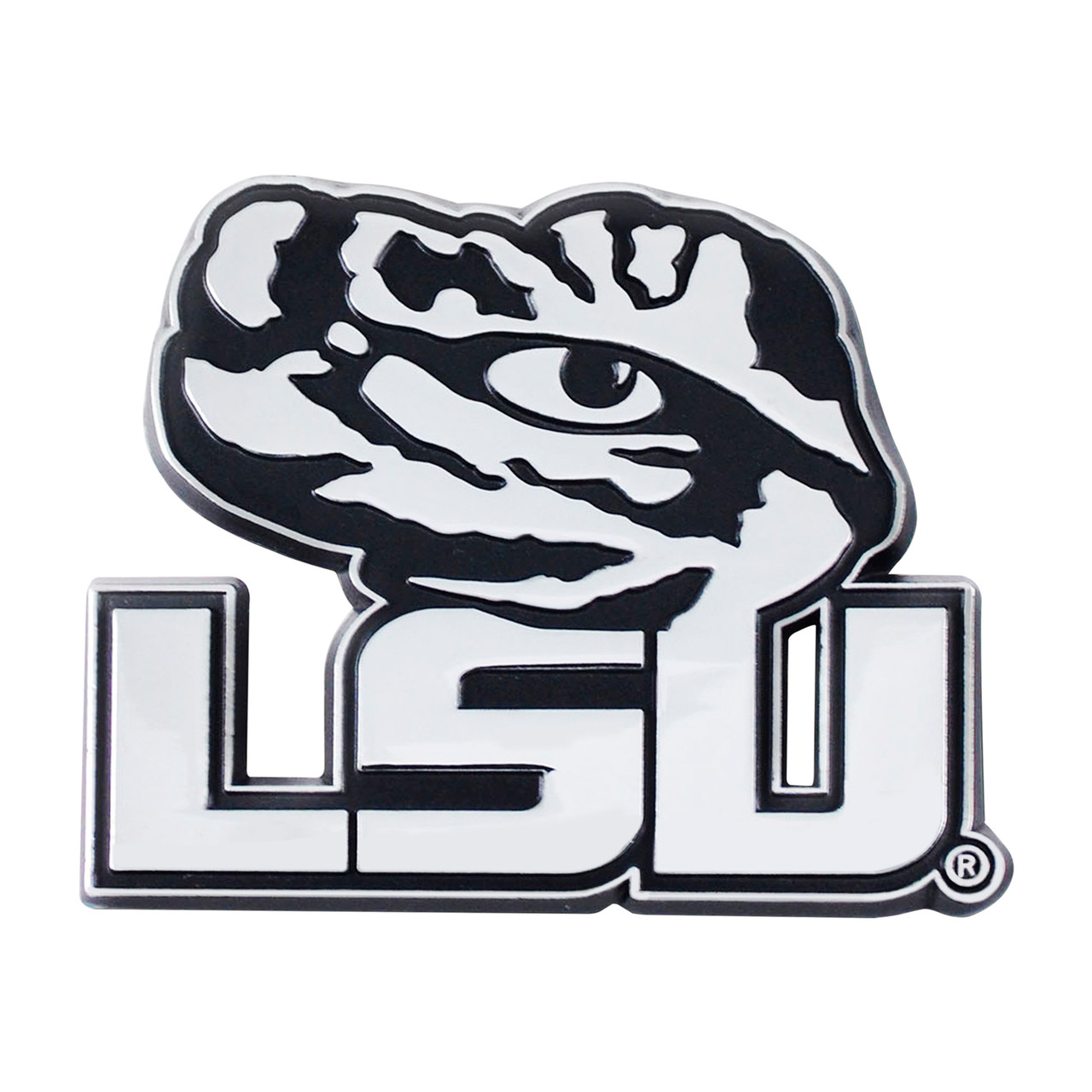 LSU Tigers Auto Emblem Premium Metal Chrome