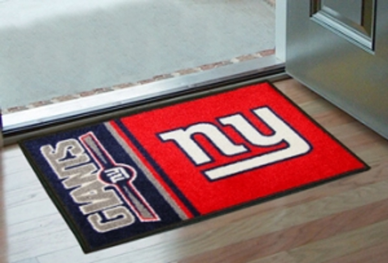 Officially Licensed NFL 19 x 30 Helmet Logo Starter Mat - NY Giants