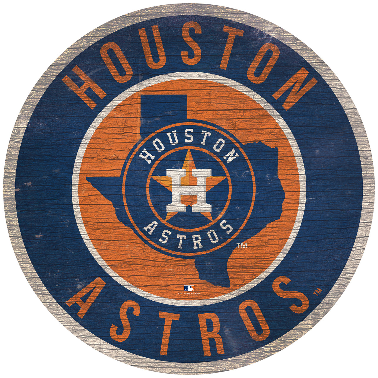 Houston Astros Wooden Avenue Sign 4x17