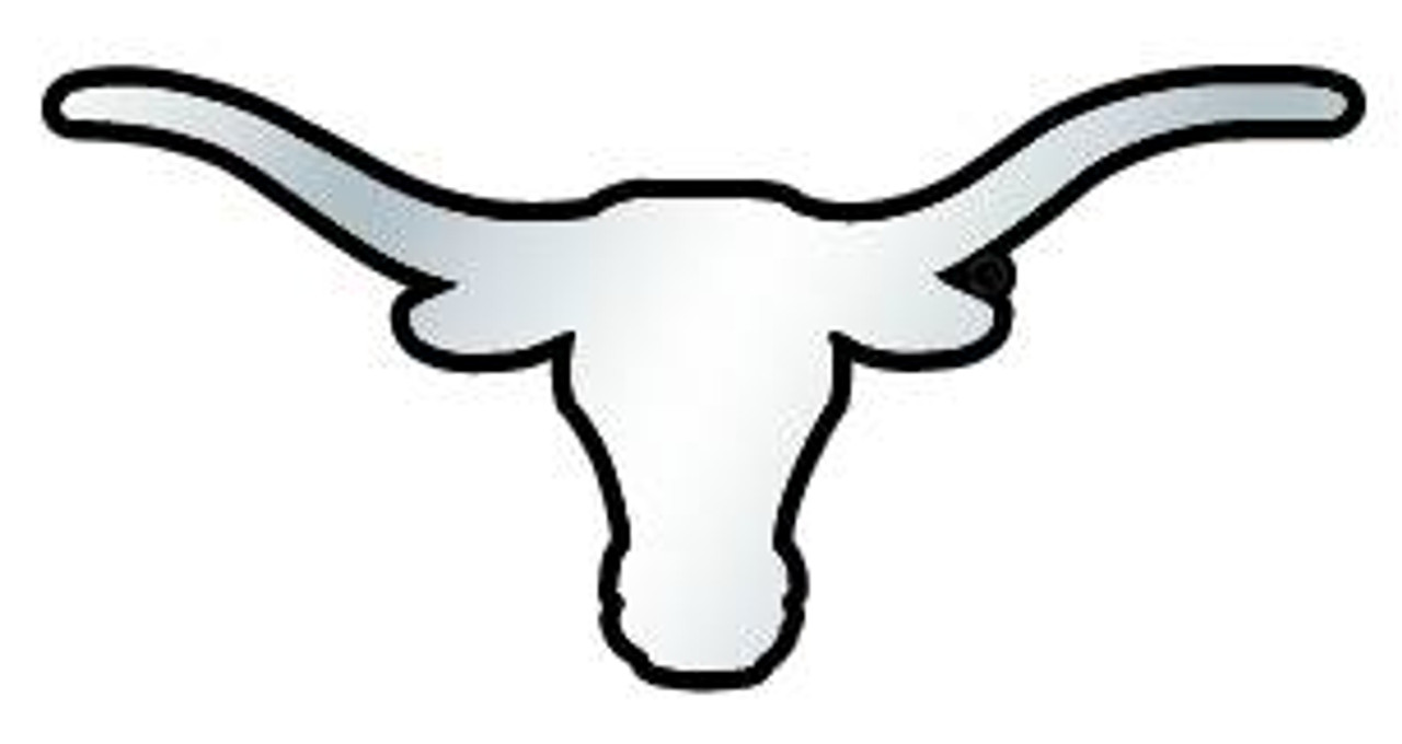 Texas Longhorns Auto Emblem Silver Chrome Longhorn - Sports Fan Shop