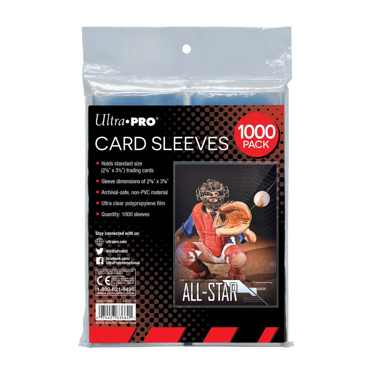 Ultra Pro Card Sleeve - Thick - 100pk - Sports Fan Shop