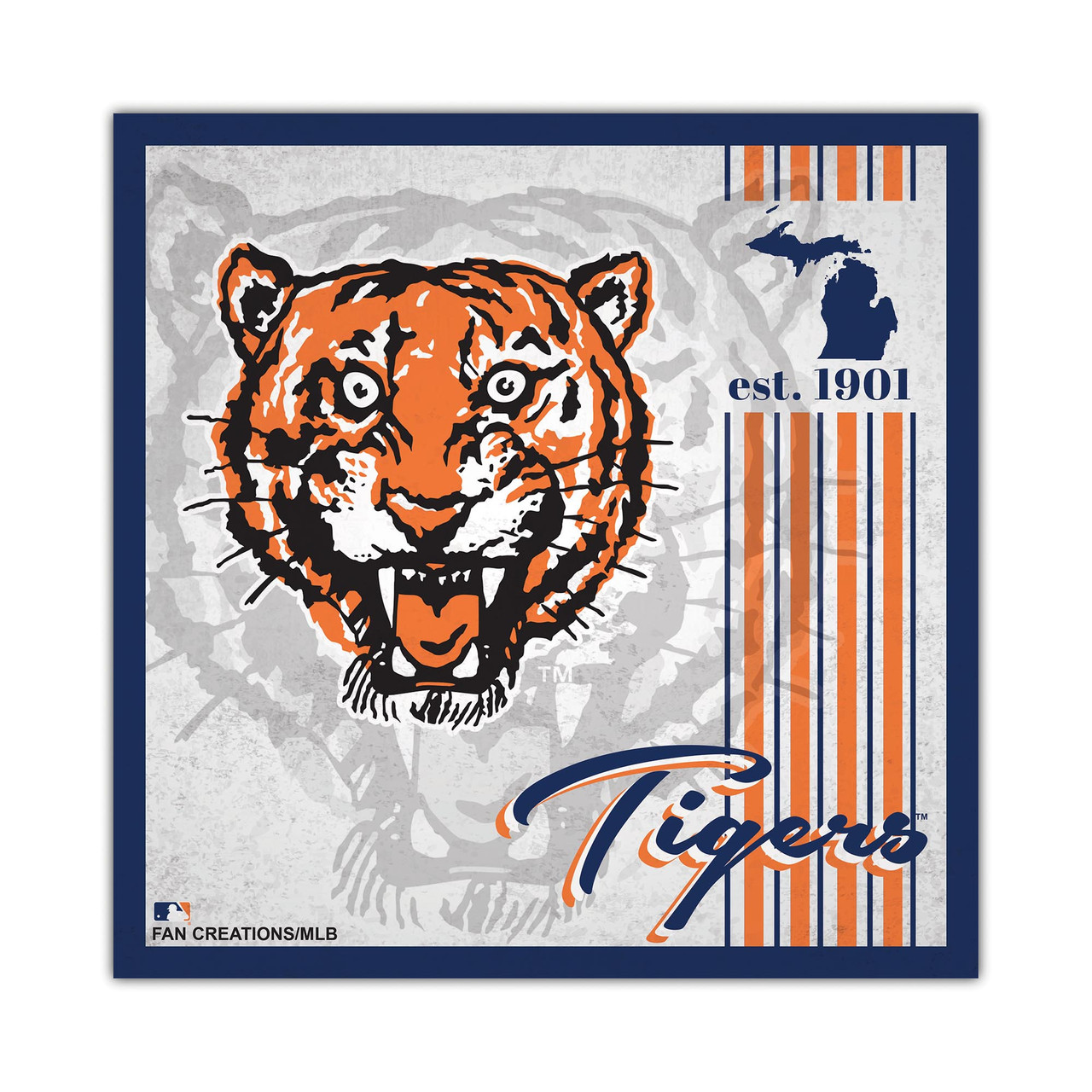 Detroit Tigers Sign Wood 10x10 Album Design | Carroll's Sports Cove