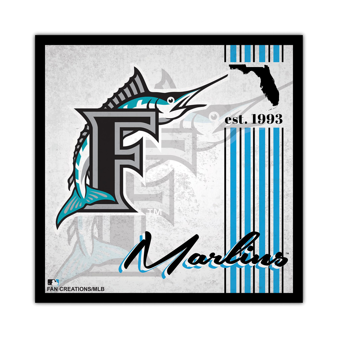 Miami Marlins Sign Wood 10x10 Album Design | Carroll's Sports Cove