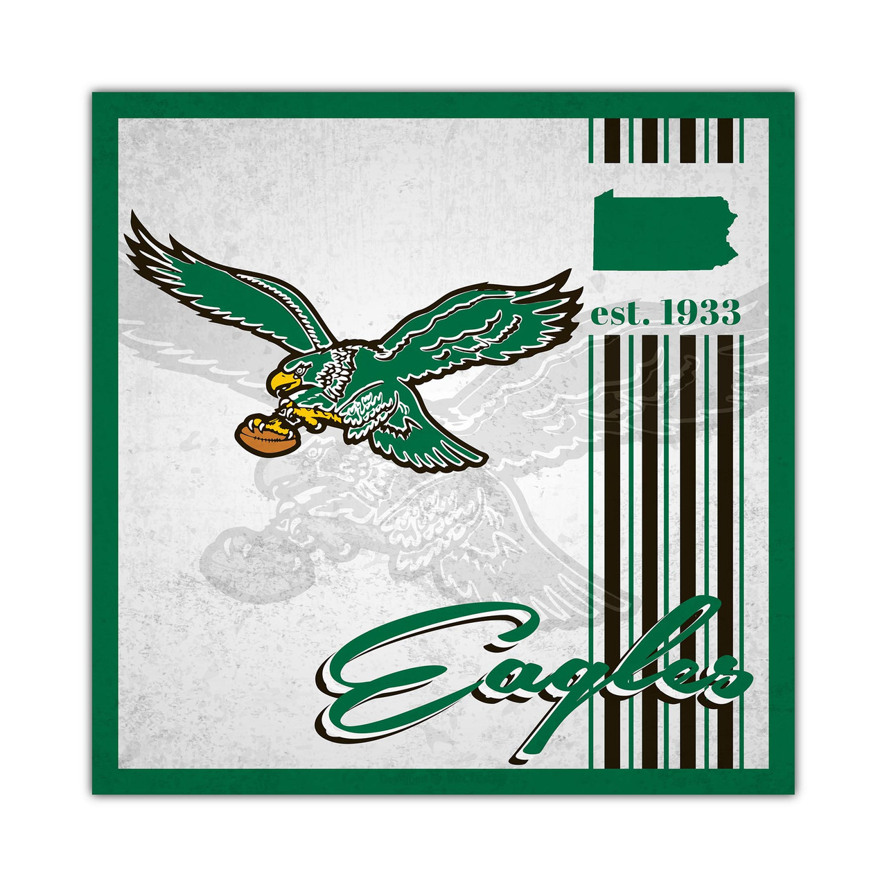 Philadelphia Eagles 10x10 Wood Album Design Sign