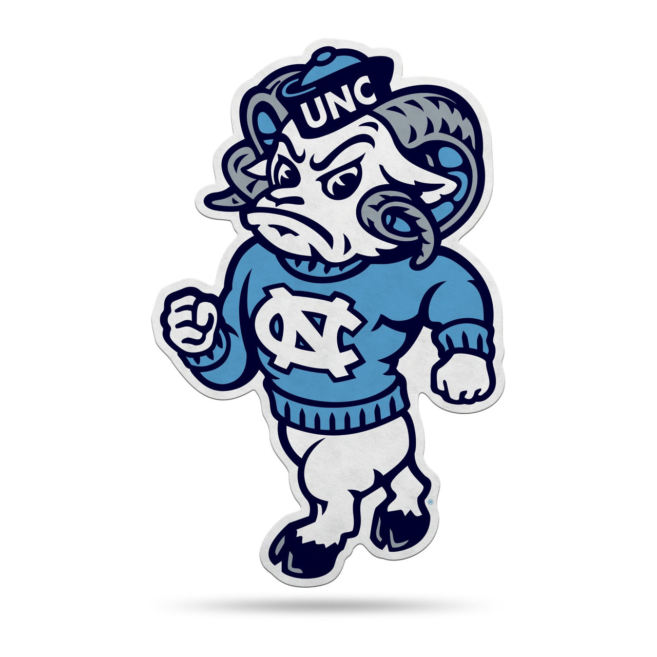 North Carolina Tar Heels Pennant Shape Cut Mascot Logo