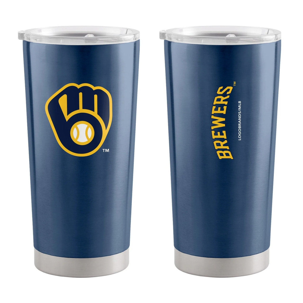 Milwaukee Brewers Travel Tumbler 20oz Stainless Steel - Sports Fan