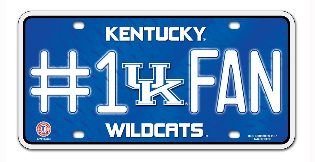 Kentucky Wildcats License Plate 1 Fan Special Order Sports Fan Shop