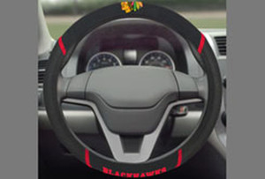 Chicago Blackhawks Steering Wheel Cover Mesh/Stitched Special Order Chicago Blackhawks Steering Wheel Cover Mesh/Stitched Special Order
