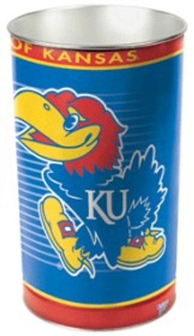 Kansas Jayhawks Wastebasket 15 Inch