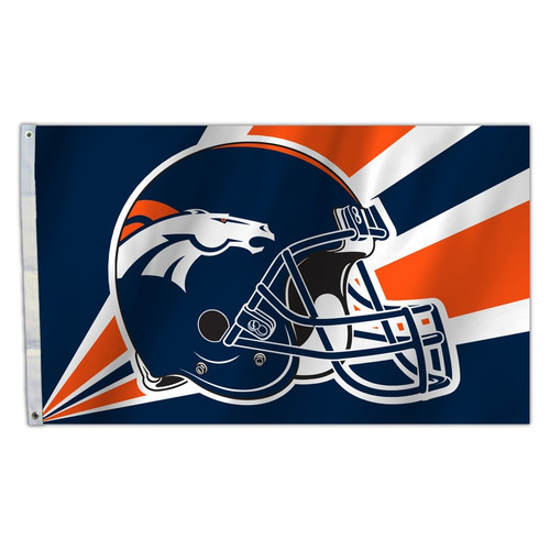 This high quality NFL flag is constructed of polyester and is 3'x5' in size. The design is viewable from both sides, with the back side being a reverse image. The flag has two metal grommets for attaching to a flag pole. Its also perfect to use as a wall hanging for your rec room, office, den or any other room. Made by Fremont Die. Made By Fremont Die