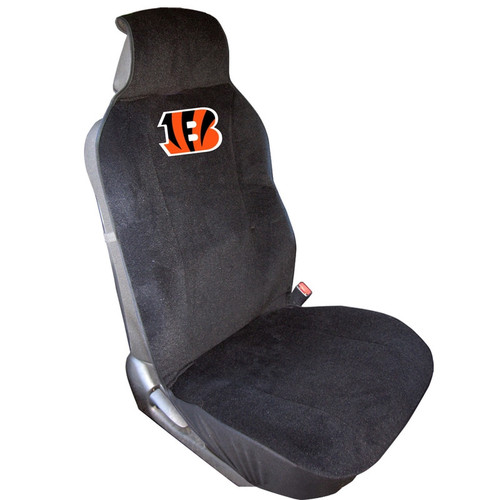 Deck out your ride in style with this officially licensed seat cover! Each seat cover is made out of a durable poly-velour material and features an embroidered team logo. The seat cover is stain resistant and fits most seats with adjustable head rests. Heavy duty security clips and easy to install instructions are included. Made By Fremont Die.