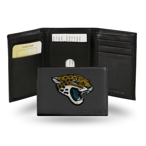 Jacksonville Jaguars Wallet Trifold Leather Embroidered Jacksonville Jaguars Wallet Trifold Leather Embroidered