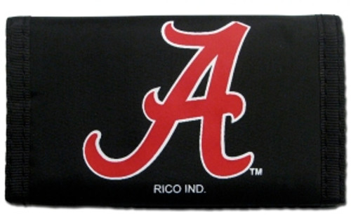 This officially licensed durable nylon wallet features vibrant team colors and logos. It has a compartment for money, 3 sewn in pockets and a plastic photo/credit card holder. The velcro closure keeps everything securely inside. Measures approximately 5"x3" in size. Made By Rico Industries.
