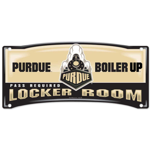 Purdue Boilermakers Sign 8x19 Plastic Locker Room Style Special Order