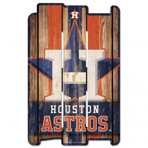 The fence sign is made of 3/8 inch hardboard and cut with dimension to give you the feel of a real fence. It has a routed hanging hole in the back. Many of the graphics use a retro white washed effect that can represent how long you've been a fan of your favorite team. Made in the USA by Wincraft.