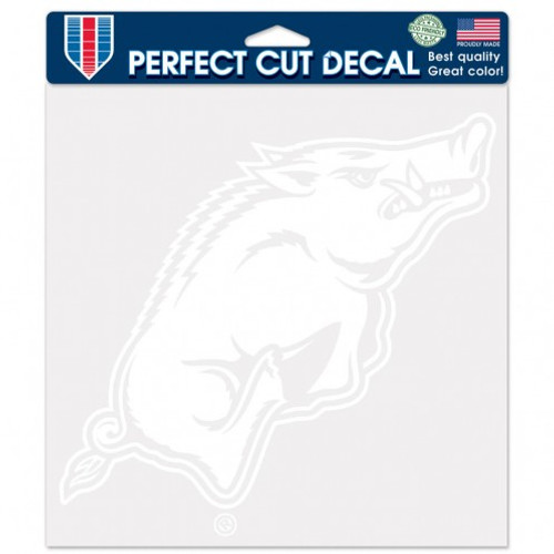 Licensed Die Cut decals are made of 3m optically clear cast vinyl, 3 year outdoor rating, permanent adhesive, image cut to the outside dimension of logo, fine detail is screened within the logo. Supplied with a clear liner, clear transfer tape, and application instructions. Measure 8" x 8". Made By Wincraft, Inc.