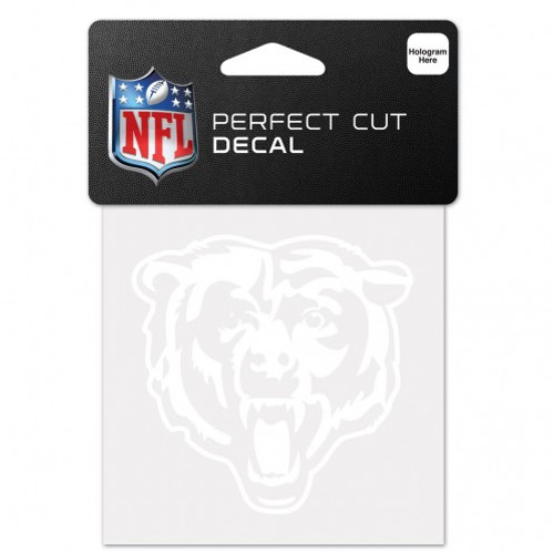 Chicago Bears Decal 4x4 Perfect Cut White Special Order