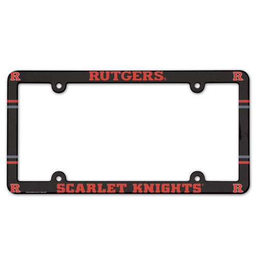Full Color License Plate Frame that are usable as a fan decoration on the outside of a standard car license plate, front or back. The frame is molded in durable plastic and top surface printed with a durable ink on the entire top surface. The design maximizes space for tab sticker clearance, but you should still check the legalities of frames in your state. Made in USA. Made By Wincraft.