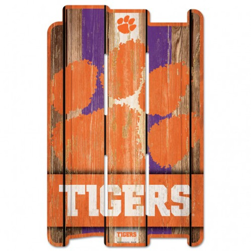 The fence sign is made of 3/8 inch hardboard and cut with dimension to give you the feel of a real fence. It has a routed hanging hole in the back. Many of the graphics use a retro white washed effect that can represent how long you've been a fan of your favorite team. Made in the USA by Wincraft.