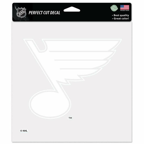 St. Louis Blues Decal 8x8 Perfect Cut White Special Order