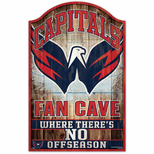Washington Capitals Sign 11x17 Wood Fan Cave Design Special Order