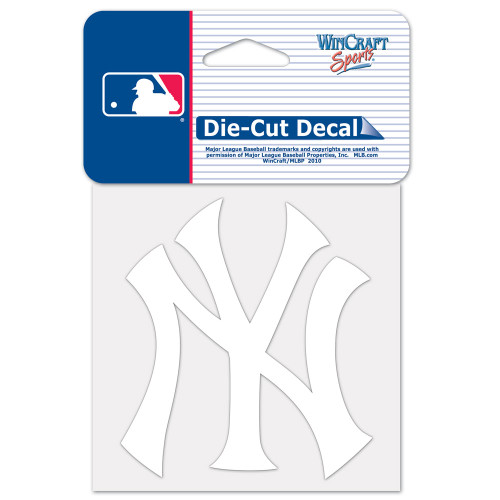New York Yankees Decal 4x4 Perfect Cut White Special Order