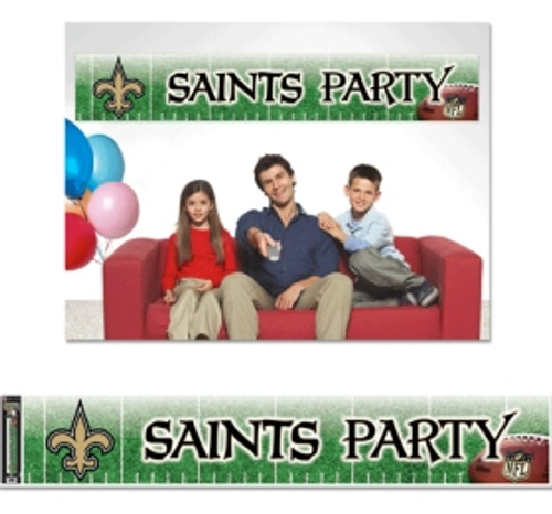 Officially licensed 12x65 party banner is durable for many uses. It is produced with a weather resistant non-tear material and is packaged in a roll for easy packaging and shipping. Made in the USA.. Made By Wincraft, Inc.