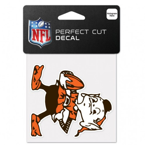 Cleveland Browns Decal 4x4 Perfect Cut Color