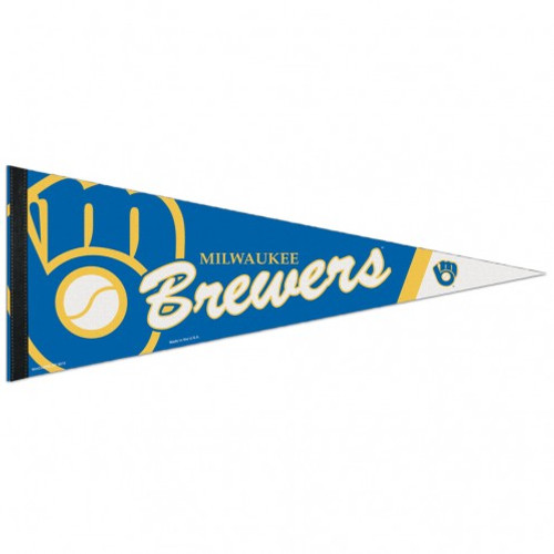 Premium pennants are the new throwback to classic wool pennant. The soft felt pennant is approximately 12x30 inches in size and features outstanding full color graphics. The pennant is durable enough to roll it up when you are at the game, and it looks great when you get home. Made by Wincraft.